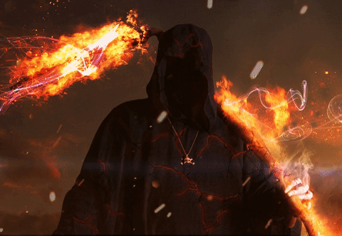 Fiery Grim Reaper Motion Art